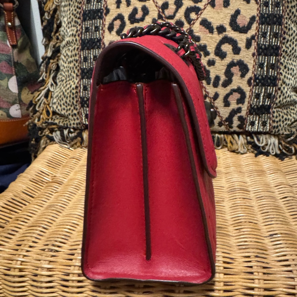 Coach Quilted Rivets Parker - Red Apple - Picture 5 of 7